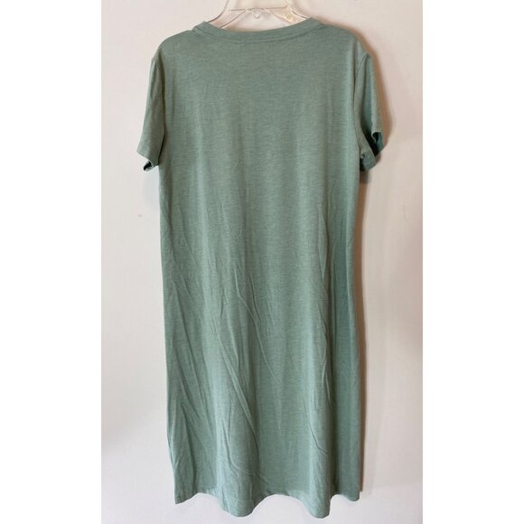 Free Fly Short Sleeve Sage T-Shirt Dress With Pockets Small - Picture 3 of 12
